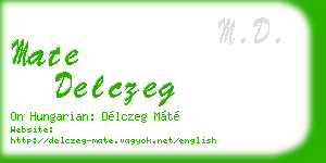 mate delczeg business card